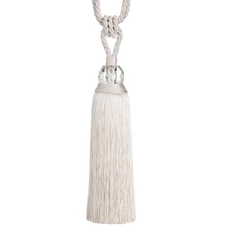 Vienna single tassel Glass tieback, Pearl