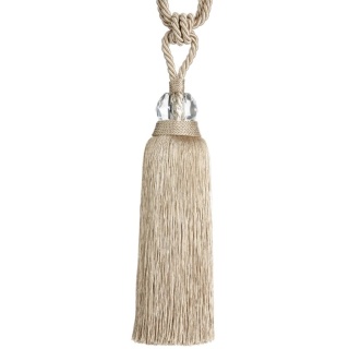 Vienna single tassel Glass tieback, Soft Straw