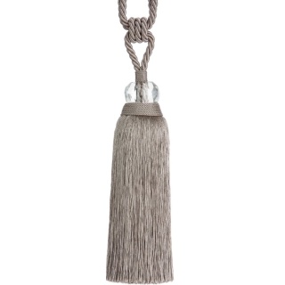 Vienna single tassel Glass tieback, Soft Bronze