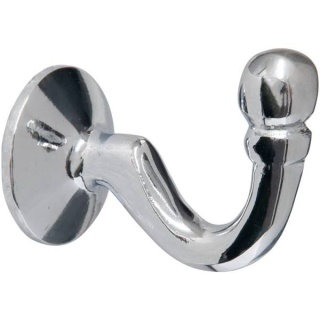 Chrome ball end tieback hook