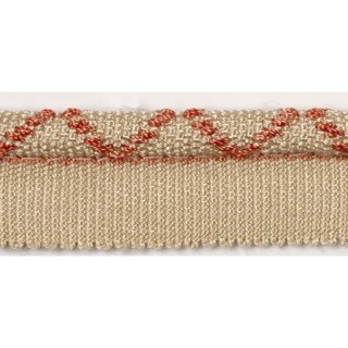 Coventry woven flanged cord, Coral