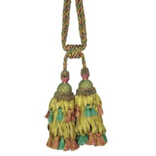 Antique swagged double tassel tieback, colour 392