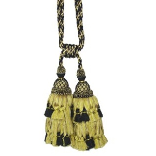 Antique swagged double tassel tieback, colour 7632