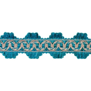 Atomic fan edge braid, Turquoise
