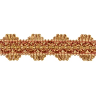 Atomic fan edge braid, Terracotta