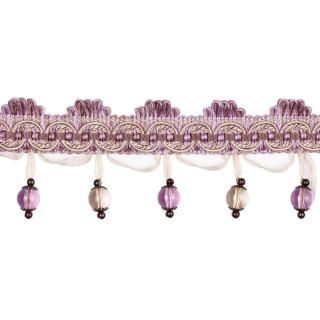 Atomic beaded fringe, Amethyst