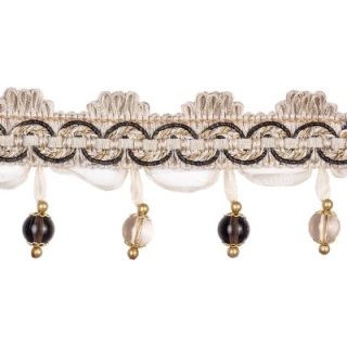 Atomic beaded fringe, Brown