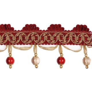 Atomic beaded fringe, Red