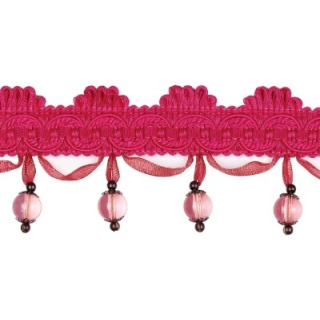 Atomic beaded fringe, Pink