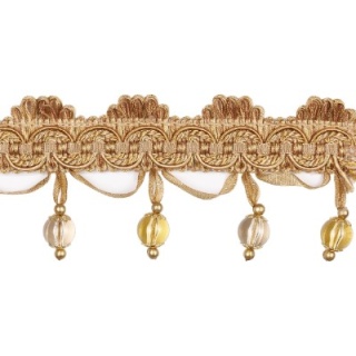 Atomic beaded fringe, Gold