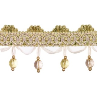 Atomic beaded fringe, Green