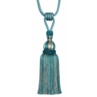 Atomic single tassel tieback, Turquoise