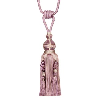 Atomic decorated tassel tieback, Amethyst