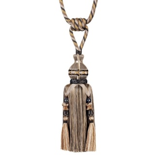 Atomic decorated tassel tieback, Brown
