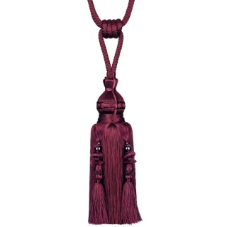 Atomic decorated tassel tieback, Purple