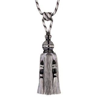 Atomic decorated tassel tieback, Black/Grey