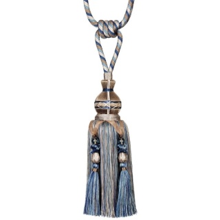 Atomic decorated tassel tieback, Blue