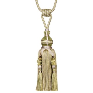 Atomic decorated tassel tieback, Green