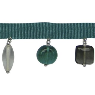 Beaded trim, Turquoise