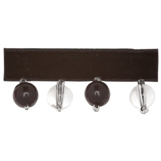 Small Bead trim, Black/Clear