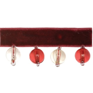 Small Bead trim, Ivory/Rose