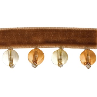Small Bead trim, Ivory/Apricot