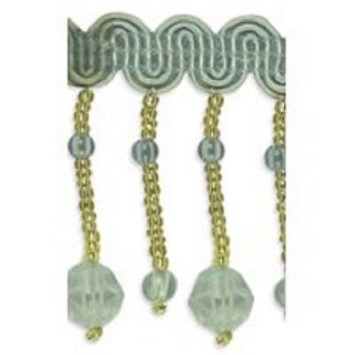 Chelsea beaded fringe, Blue