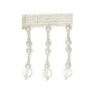 String of Pearls bead trim, Crystal