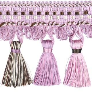 Florentine tassel fringe, Chalk Pink