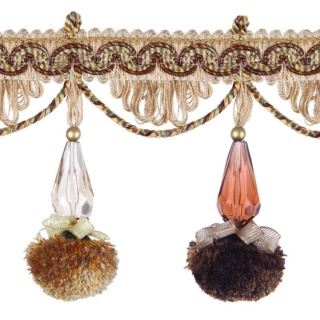 Interlude pompom tassel fringe, Gold