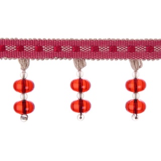 Belezza beaded trim, Ruby