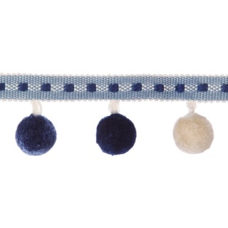 Belezza pompom trim, Denim