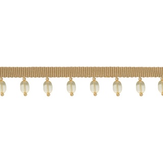 Cabachon beaded trim, Soft Gold