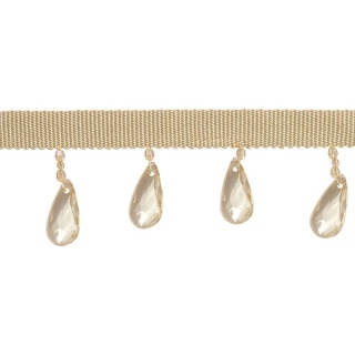 Dew beaded trim, Natural