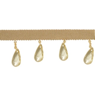 Dew beaded trim, Soft Gold
