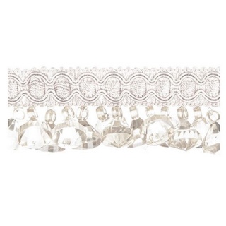 Facette beaded trim, Ivory