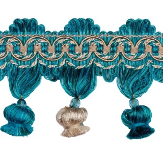 Atomic tassel fringe, Turquoise