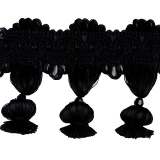 Atomic tassel fringe, Black