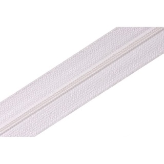 White continuous zip