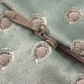 Beige invisible zip