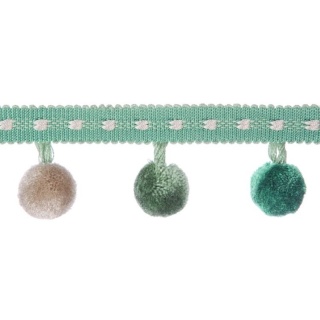 Belezza pompom trim, Turquoise