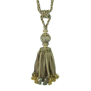 Florentine ribbon tieback, Bronze