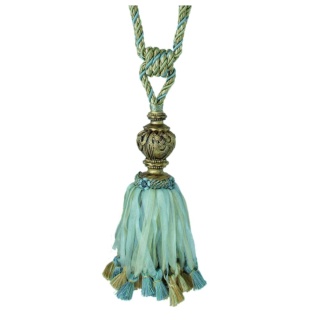 Florentine ribbon tieback, Sky