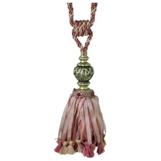 Florentine ribbon tieback, Terracotta