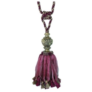 Florentine ribbon tieback, Wine