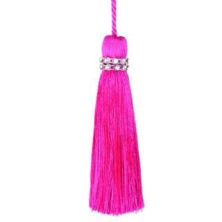 Tiffany key tassel, Cerise