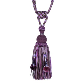 Interlude pendant tieback, Aubergine