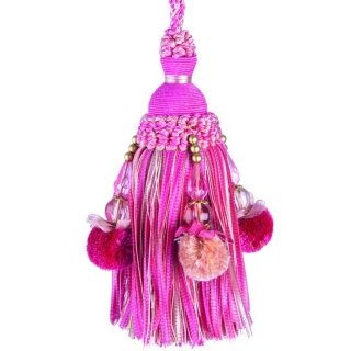 Interlude key tassel, Cerise