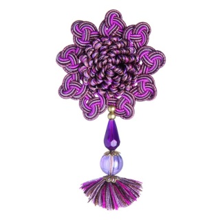 Interlude rosette & pendant, Aubergine