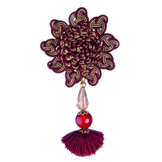 Interlude rosette & pendant, Red